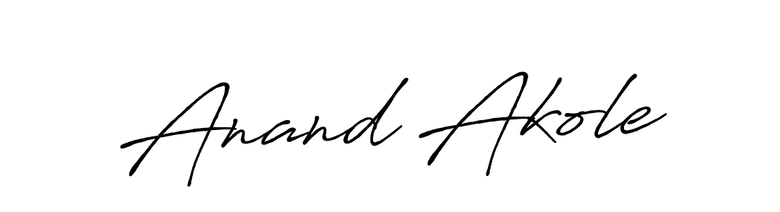 Use a signature maker to create a handwritten signature online. With this signature software, you can design (Antro_Vectra_Bolder) your own signature for name Anand Akole. Anand Akole signature style 7 images and pictures png