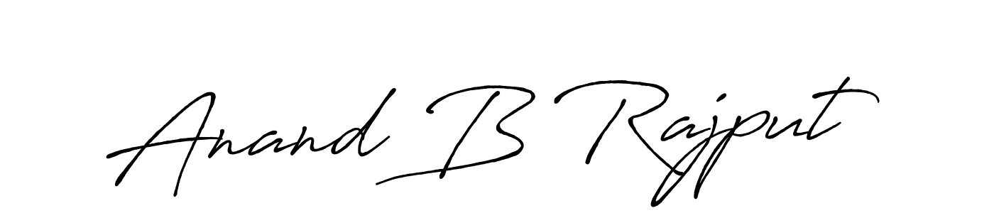 How to make Anand B Rajput name signature. Use Antro_Vectra_Bolder style for creating short signs online. This is the latest handwritten sign. Anand B Rajput signature style 7 images and pictures png