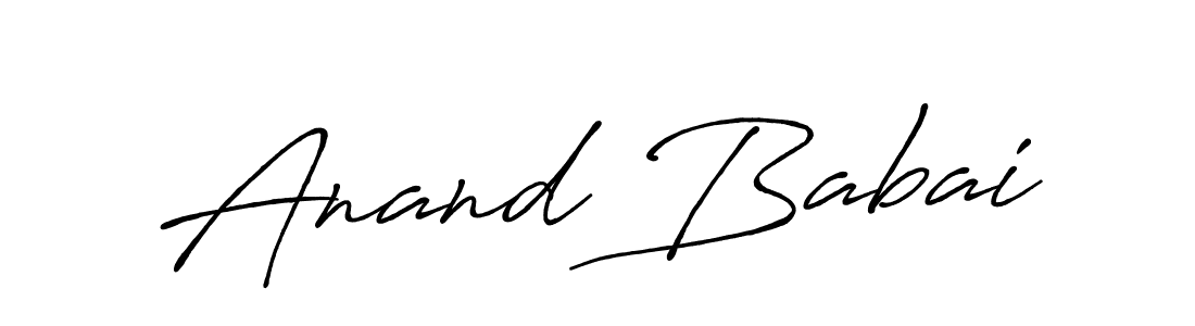 Use a signature maker to create a handwritten signature online. With this signature software, you can design (Antro_Vectra_Bolder) your own signature for name Anand Babai. Anand Babai signature style 7 images and pictures png