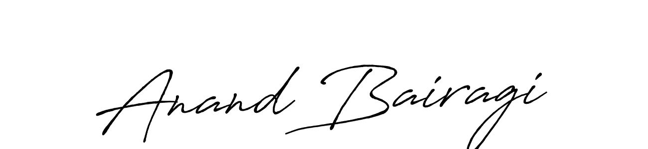 Make a beautiful signature design for name Anand Bairagi. With this signature (Antro_Vectra_Bolder) style, you can create a handwritten signature for free. Anand Bairagi signature style 7 images and pictures png