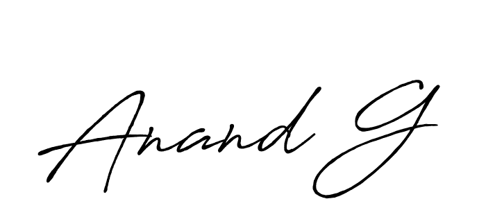 Make a beautiful signature design for name Anand G. With this signature (Antro_Vectra_Bolder) style, you can create a handwritten signature for free. Anand G signature style 7 images and pictures png