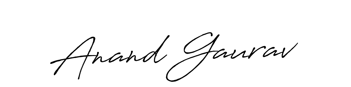 Make a beautiful signature design for name Anand Gaurav. With this signature (Antro_Vectra_Bolder) style, you can create a handwritten signature for free. Anand Gaurav signature style 7 images and pictures png