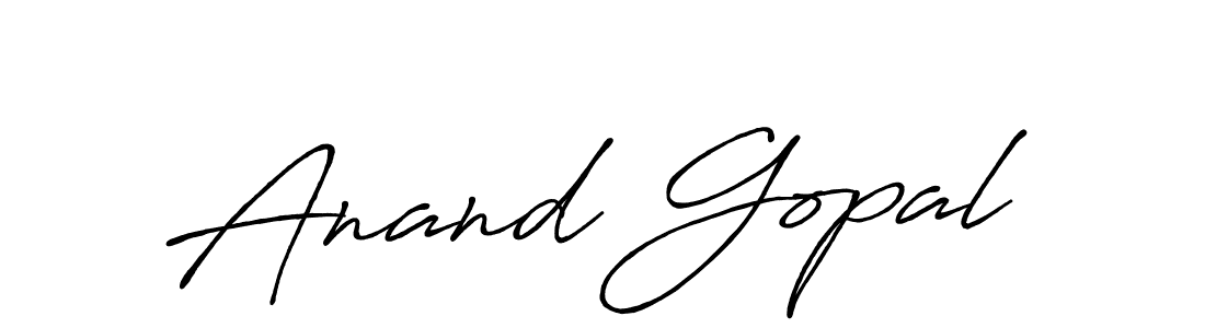 Make a beautiful signature design for name Anand Gopal. With this signature (Antro_Vectra_Bolder) style, you can create a handwritten signature for free. Anand Gopal signature style 7 images and pictures png