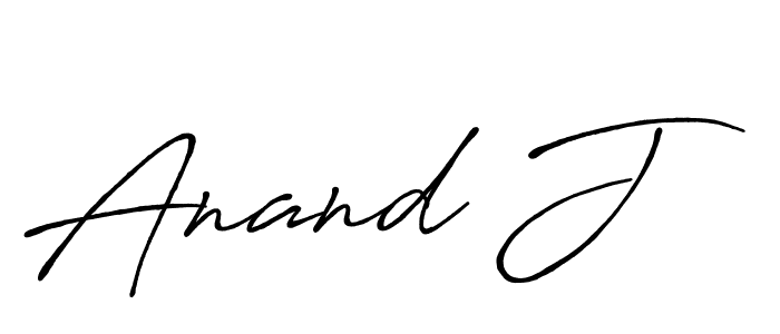 How to make Anand J name signature. Use Antro_Vectra_Bolder style for creating short signs online. This is the latest handwritten sign. Anand J signature style 7 images and pictures png