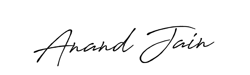 How to make Anand Jain name signature. Use Antro_Vectra_Bolder style for creating short signs online. This is the latest handwritten sign. Anand Jain signature style 7 images and pictures png