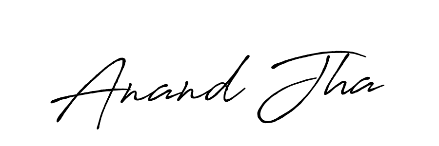 Create a beautiful signature design for name Anand Jha. With this signature (Antro_Vectra_Bolder) fonts, you can make a handwritten signature for free. Anand Jha signature style 7 images and pictures png