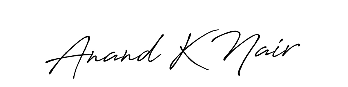 It looks lik you need a new signature style for name Anand K Nair. Design unique handwritten (Antro_Vectra_Bolder) signature with our free signature maker in just a few clicks. Anand K Nair signature style 7 images and pictures png