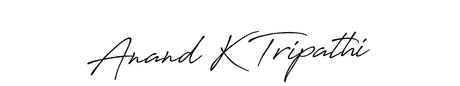 Create a beautiful signature design for name Anand K Tripathi. With this signature (Antro_Vectra_Bolder) fonts, you can make a handwritten signature for free. Anand K Tripathi signature style 7 images and pictures png