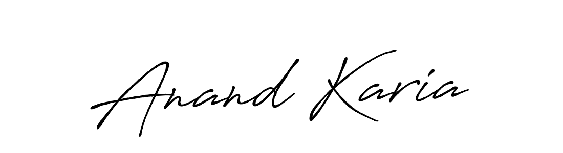 Make a beautiful signature design for name Anand Karia. Use this online signature maker to create a handwritten signature for free. Anand Karia signature style 7 images and pictures png