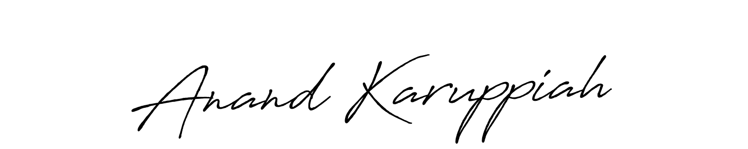 Anand Karuppiah stylish signature style. Best Handwritten Sign (Antro_Vectra_Bolder) for my name. Handwritten Signature Collection Ideas for my name Anand Karuppiah. Anand Karuppiah signature style 7 images and pictures png