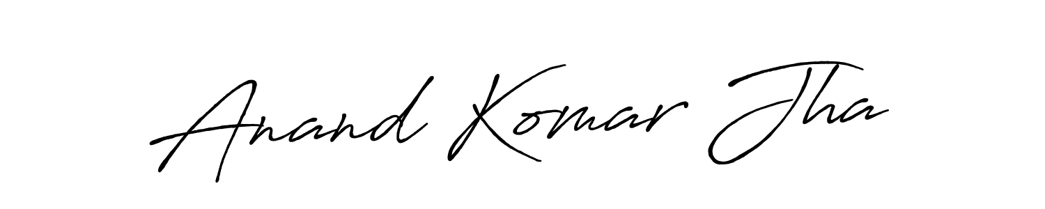 How to make Anand Komar Jha name signature. Use Antro_Vectra_Bolder style for creating short signs online. This is the latest handwritten sign. Anand Komar Jha signature style 7 images and pictures png