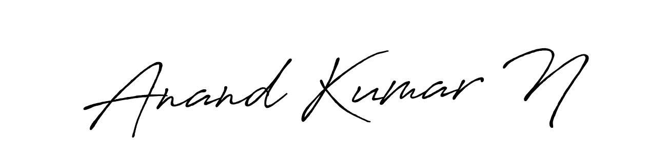 Anand Kumar N stylish signature style. Best Handwritten Sign (Antro_Vectra_Bolder) for my name. Handwritten Signature Collection Ideas for my name Anand Kumar N. Anand Kumar N signature style 7 images and pictures png