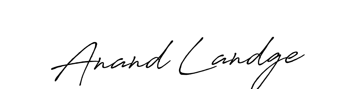 You can use this online signature creator to create a handwritten signature for the name Anand Landge. This is the best online autograph maker. Anand Landge signature style 7 images and pictures png