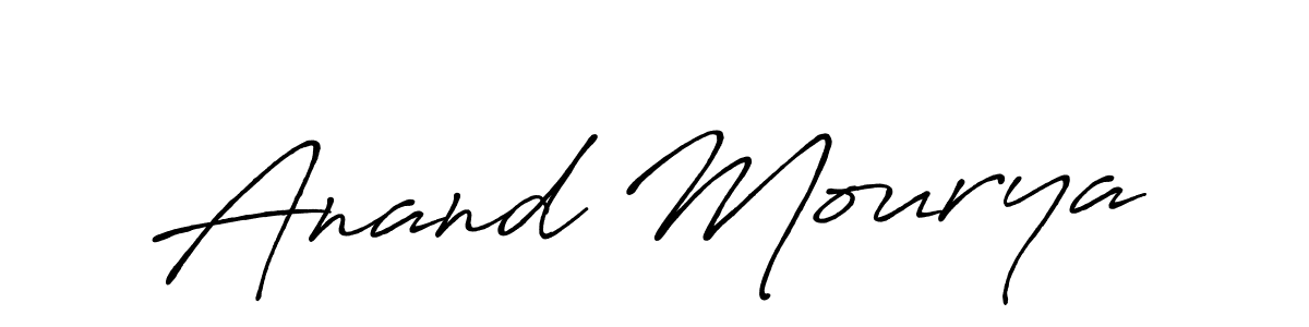How to make Anand Mourya name signature. Use Antro_Vectra_Bolder style for creating short signs online. This is the latest handwritten sign. Anand Mourya signature style 7 images and pictures png