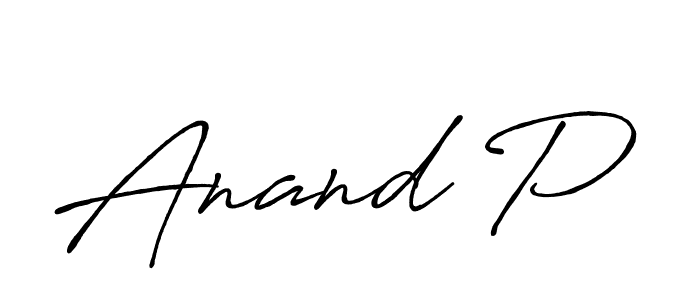 Also we have Anand P name is the best signature style. Create professional handwritten signature collection using Antro_Vectra_Bolder autograph style. Anand P signature style 7 images and pictures png