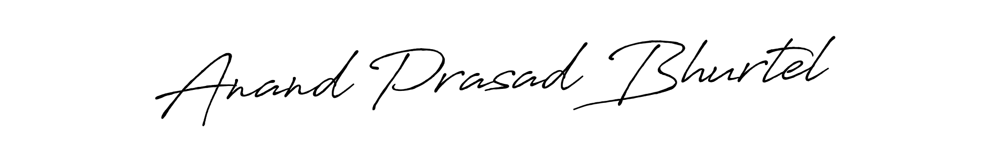 Create a beautiful signature design for name Anand Prasad Bhurtel. With this signature (Antro_Vectra_Bolder) fonts, you can make a handwritten signature for free. Anand Prasad Bhurtel signature style 7 images and pictures png