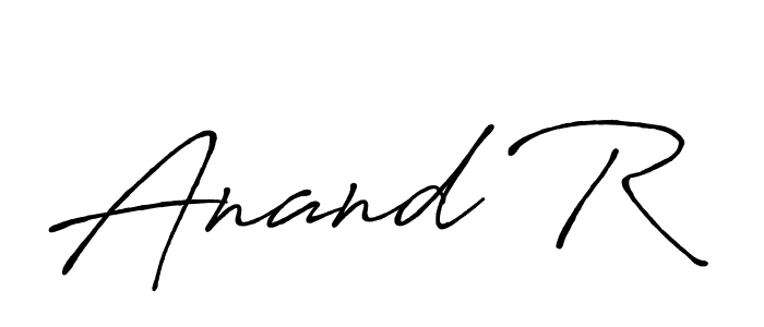 Use a signature maker to create a handwritten signature online. With this signature software, you can design (Antro_Vectra_Bolder) your own signature for name Anand R. Anand R signature style 7 images and pictures png