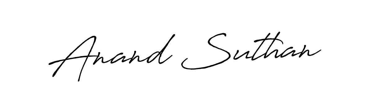 Also You can easily find your signature by using the search form. We will create Anand Suthan name handwritten signature images for you free of cost using Antro_Vectra_Bolder sign style. Anand Suthan signature style 7 images and pictures png