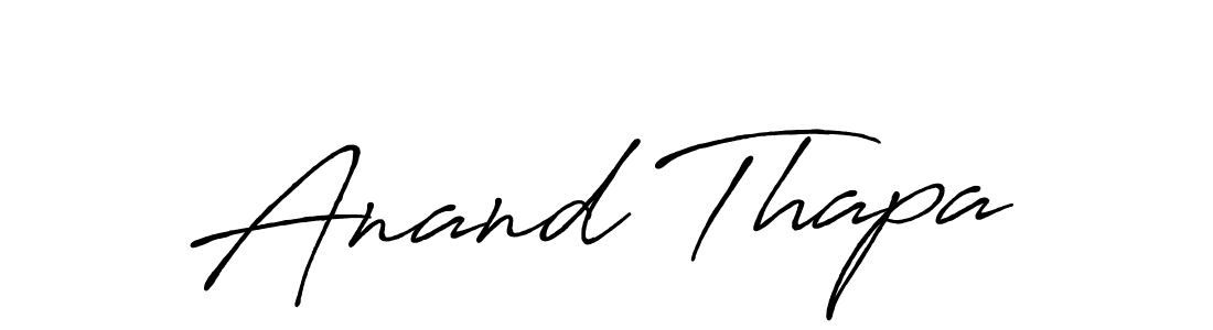 if you are searching for the best signature style for your name Anand Thapa. so please give up your signature search. here we have designed multiple signature styles  using Antro_Vectra_Bolder. Anand Thapa signature style 7 images and pictures png