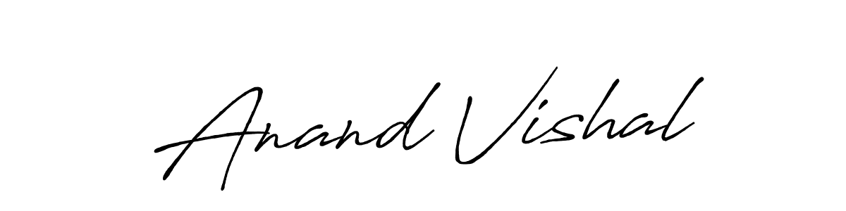 Create a beautiful signature design for name Anand Vishal. With this signature (Antro_Vectra_Bolder) fonts, you can make a handwritten signature for free. Anand Vishal signature style 7 images and pictures png
