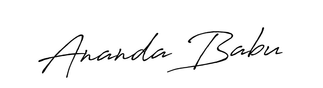 Design your own signature with our free online signature maker. With this signature software, you can create a handwritten (Antro_Vectra_Bolder) signature for name Ananda Babu. Ananda Babu signature style 7 images and pictures png