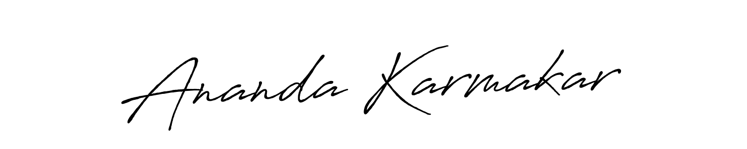 Use a signature maker to create a handwritten signature online. With this signature software, you can design (Antro_Vectra_Bolder) your own signature for name Ananda Karmakar. Ananda Karmakar signature style 7 images and pictures png