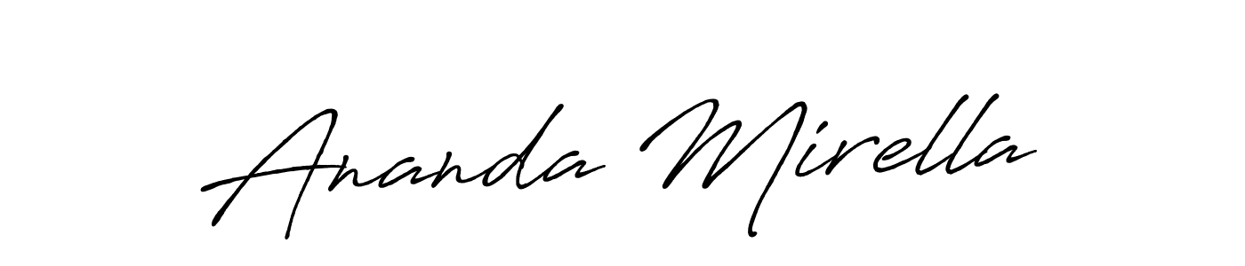 You can use this online signature creator to create a handwritten signature for the name Ananda Mirella. This is the best online autograph maker. Ananda Mirella signature style 7 images and pictures png