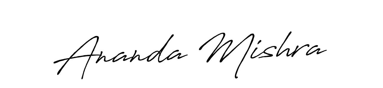 Antro_Vectra_Bolder is a professional signature style that is perfect for those who want to add a touch of class to their signature. It is also a great choice for those who want to make their signature more unique. Get Ananda Mishra name to fancy signature for free. Ananda Mishra signature style 7 images and pictures png