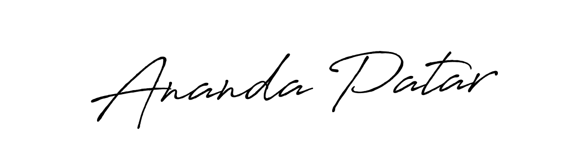 You should practise on your own different ways (Antro_Vectra_Bolder) to write your name (Ananda Patar) in signature. don't let someone else do it for you. Ananda Patar signature style 7 images and pictures png