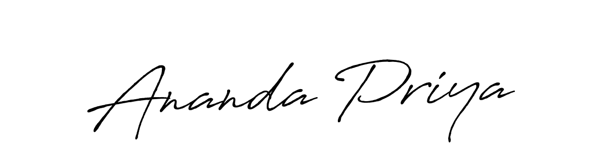 Make a beautiful signature design for name Ananda Priya. Use this online signature maker to create a handwritten signature for free. Ananda Priya signature style 7 images and pictures png