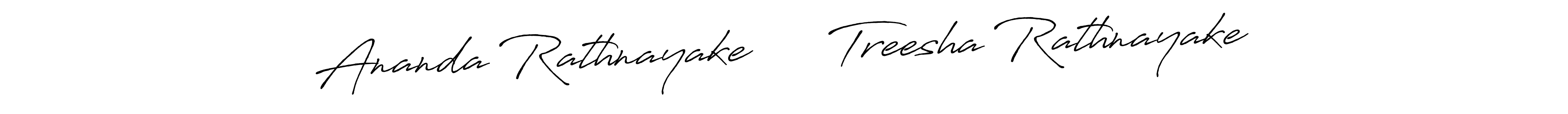 Make a beautiful signature design for name Ananda Rathnayake      Treesha Rathnayake. With this signature (Antro_Vectra_Bolder) style, you can create a handwritten signature for free. Ananda Rathnayake      Treesha Rathnayake signature style 7 images and pictures png