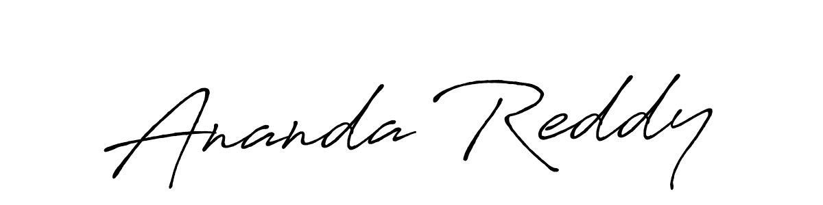 Ananda Reddy stylish signature style. Best Handwritten Sign (Antro_Vectra_Bolder) for my name. Handwritten Signature Collection Ideas for my name Ananda Reddy. Ananda Reddy signature style 7 images and pictures png