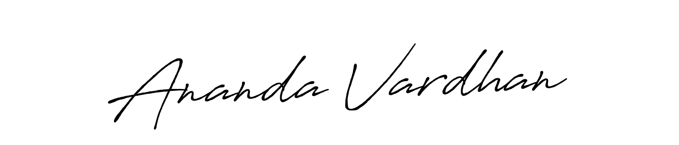 Create a beautiful signature design for name Ananda Vardhan. With this signature (Antro_Vectra_Bolder) fonts, you can make a handwritten signature for free. Ananda Vardhan signature style 7 images and pictures png