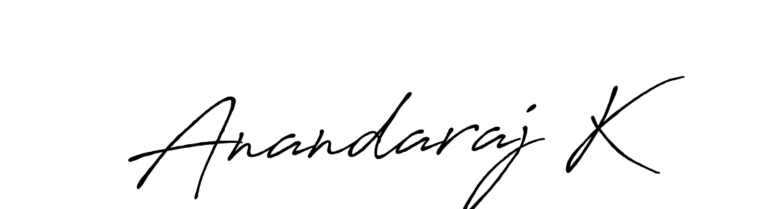 if you are searching for the best signature style for your name Anandaraj K. so please give up your signature search. here we have designed multiple signature styles  using Antro_Vectra_Bolder. Anandaraj K signature style 7 images and pictures png