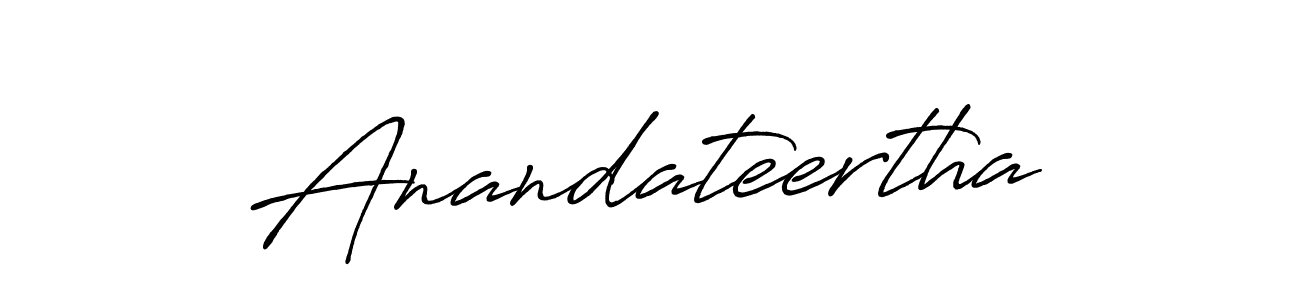 Use a signature maker to create a handwritten signature online. With this signature software, you can design (Antro_Vectra_Bolder) your own signature for name Anandateertha. Anandateertha signature style 7 images and pictures png