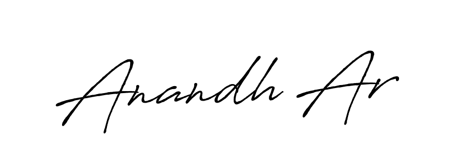 Use a signature maker to create a handwritten signature online. With this signature software, you can design (Antro_Vectra_Bolder) your own signature for name Anandh Ar. Anandh Ar signature style 7 images and pictures png