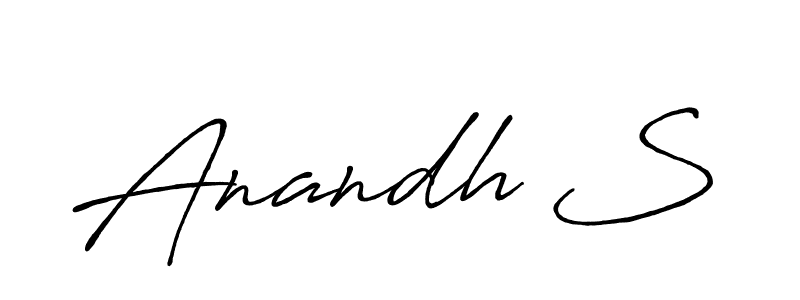 The best way (Antro_Vectra_Bolder) to make a short signature is to pick only two or three words in your name. The name Anandh S include a total of six letters. For converting this name. Anandh S signature style 7 images and pictures png