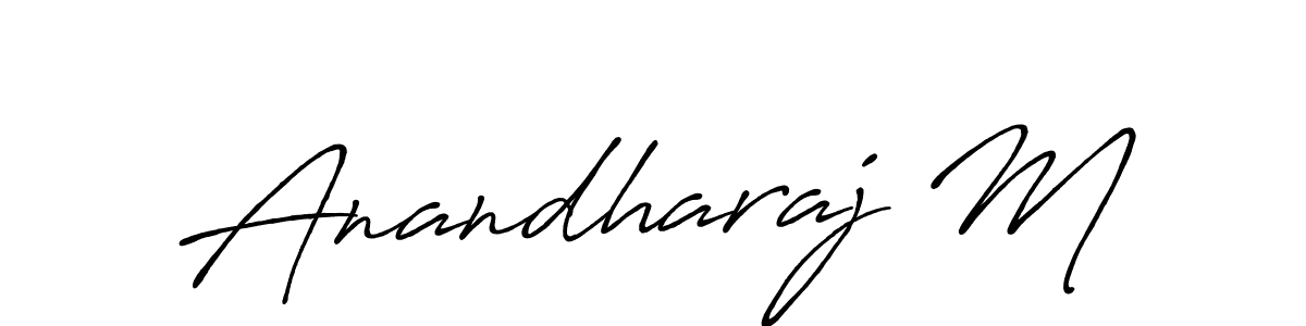 It looks lik you need a new signature style for name Anandharaj M. Design unique handwritten (Antro_Vectra_Bolder) signature with our free signature maker in just a few clicks. Anandharaj M signature style 7 images and pictures png