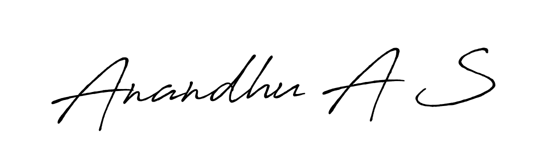 Design your own signature with our free online signature maker. With this signature software, you can create a handwritten (Antro_Vectra_Bolder) signature for name Anandhu A S. Anandhu A S signature style 7 images and pictures png