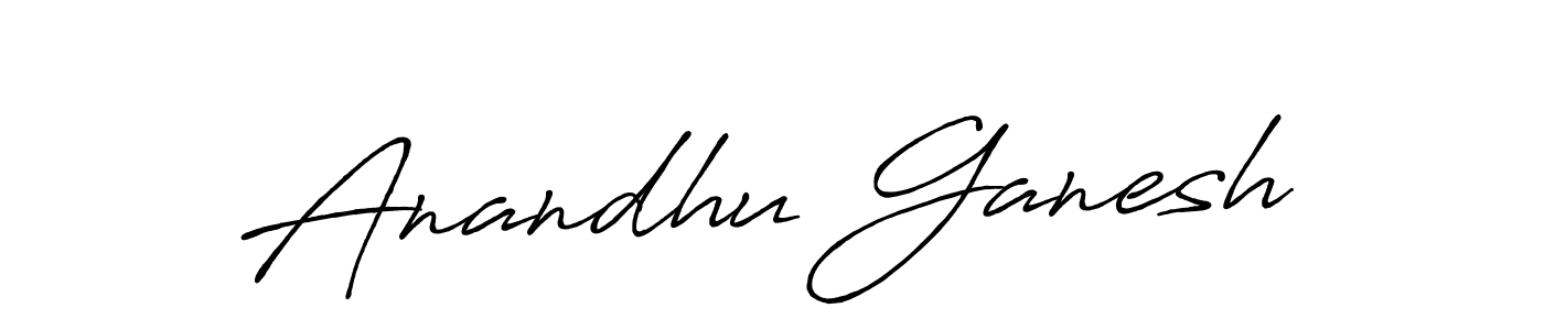 Antro_Vectra_Bolder is a professional signature style that is perfect for those who want to add a touch of class to their signature. It is also a great choice for those who want to make their signature more unique. Get Anandhu Ganesh name to fancy signature for free. Anandhu Ganesh signature style 7 images and pictures png