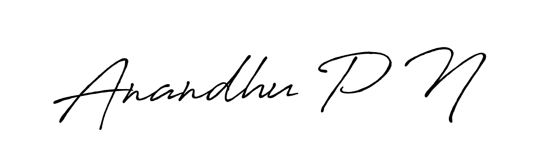 Design your own signature with our free online signature maker. With this signature software, you can create a handwritten (Antro_Vectra_Bolder) signature for name Anandhu P N. Anandhu P N signature style 7 images and pictures png