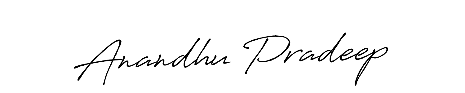 Design your own signature with our free online signature maker. With this signature software, you can create a handwritten (Antro_Vectra_Bolder) signature for name Anandhu Pradeep. Anandhu Pradeep signature style 7 images and pictures png