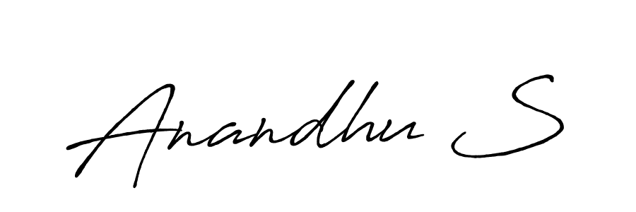 You should practise on your own different ways (Antro_Vectra_Bolder) to write your name (Anandhu S) in signature. don't let someone else do it for you. Anandhu S signature style 7 images and pictures png