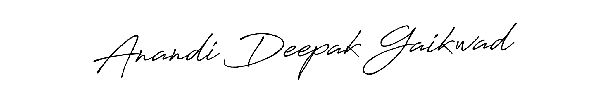 Make a beautiful signature design for name Anandi Deepak Gaikwad. With this signature (Antro_Vectra_Bolder) style, you can create a handwritten signature for free. Anandi Deepak Gaikwad signature style 7 images and pictures png