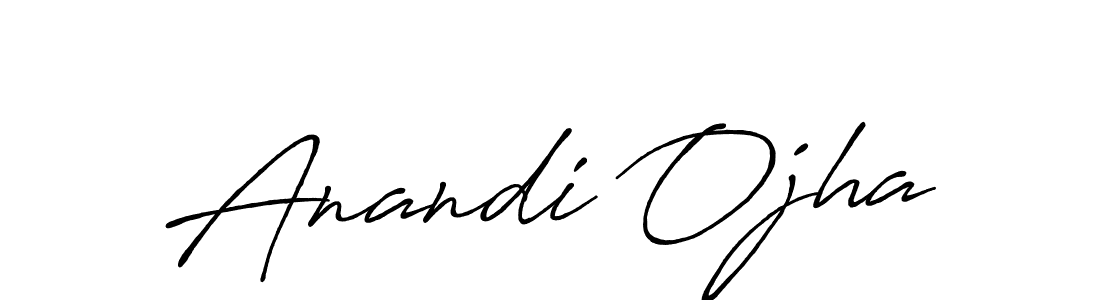 Make a beautiful signature design for name Anandi Ojha. With this signature (Antro_Vectra_Bolder) style, you can create a handwritten signature for free. Anandi Ojha signature style 7 images and pictures png