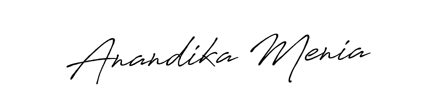 if you are searching for the best signature style for your name Anandika Menia. so please give up your signature search. here we have designed multiple signature styles  using Antro_Vectra_Bolder. Anandika Menia signature style 7 images and pictures png