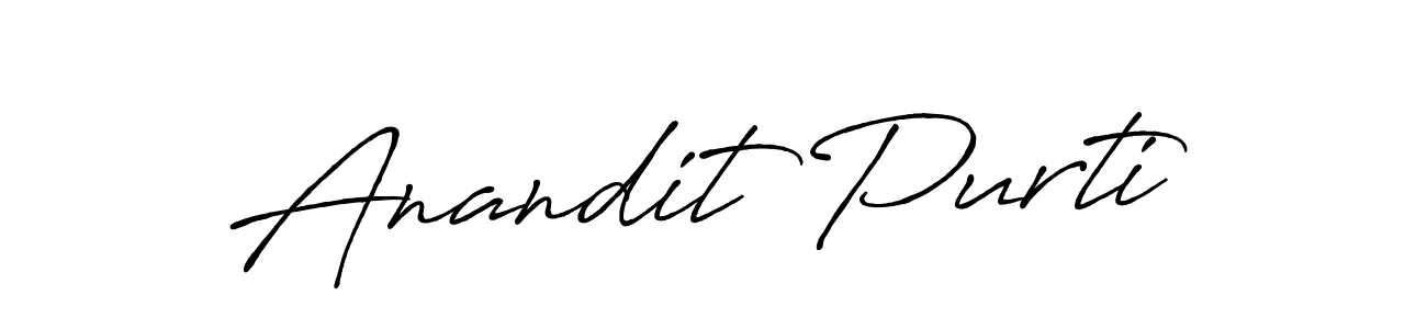 Create a beautiful signature design for name Anandit Purti. With this signature (Antro_Vectra_Bolder) fonts, you can make a handwritten signature for free. Anandit Purti signature style 7 images and pictures png