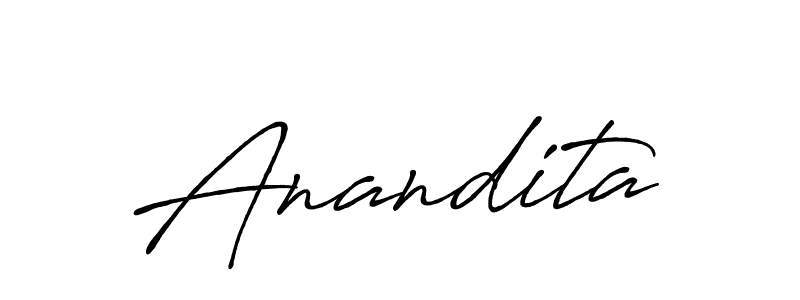 Use a signature maker to create a handwritten signature online. With this signature software, you can design (Antro_Vectra_Bolder) your own signature for name Anandita. Anandita signature style 7 images and pictures png
