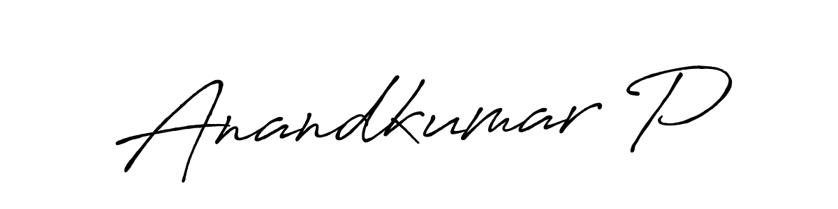 Anandkumar P stylish signature style. Best Handwritten Sign (Antro_Vectra_Bolder) for my name. Handwritten Signature Collection Ideas for my name Anandkumar P. Anandkumar P signature style 7 images and pictures png