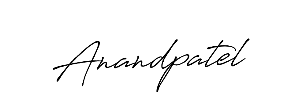 Also we have Anandpatel name is the best signature style. Create professional handwritten signature collection using Antro_Vectra_Bolder autograph style. Anandpatel signature style 7 images and pictures png